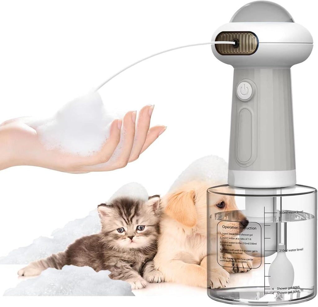 Electric Pet Foam Soap Dispenser for Bathing