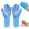 3‑in‑1 Silicone Pet Bath & Grooming Gloves Set