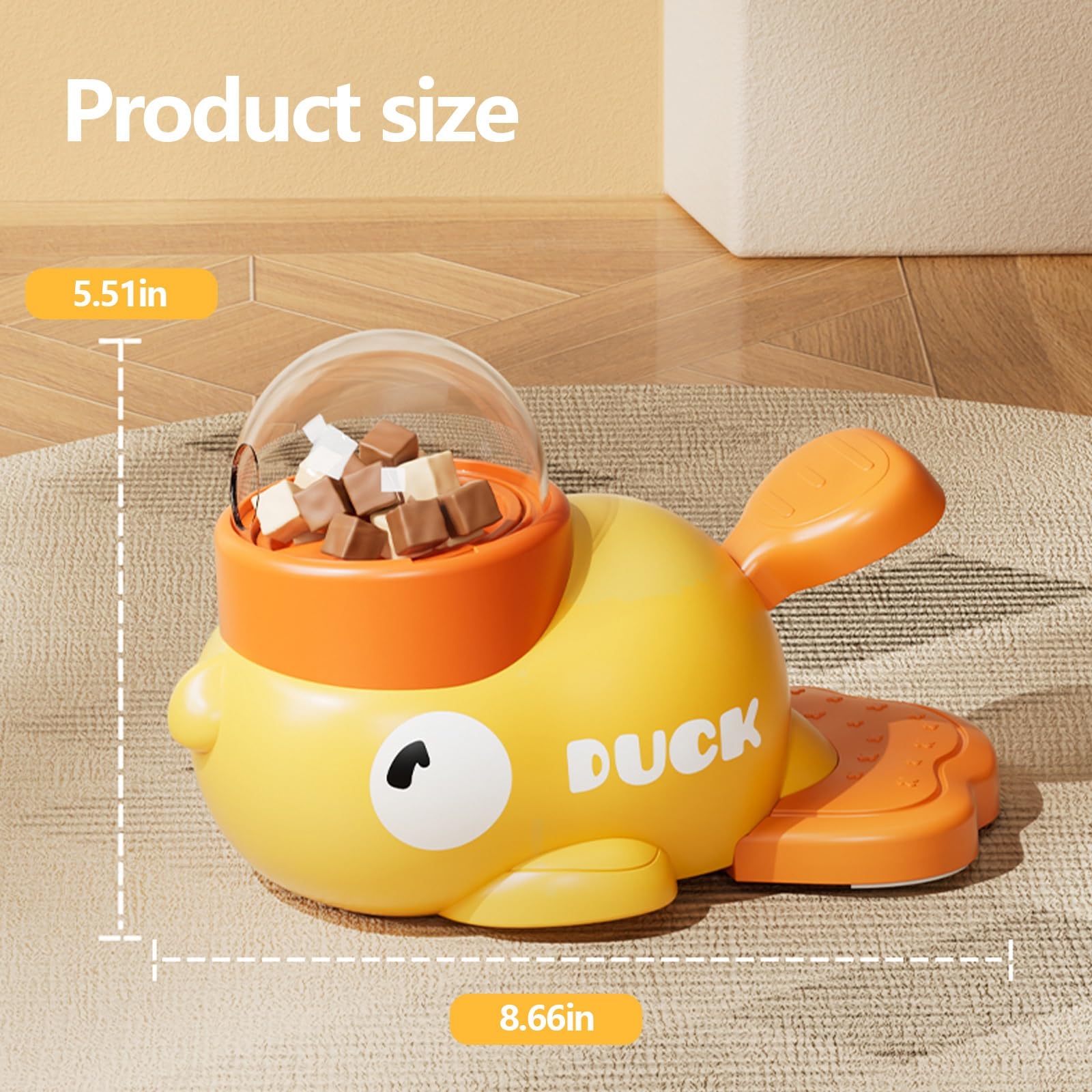 Duck-Shaped Slow-Feed Puzzle Dispenser for Dogs