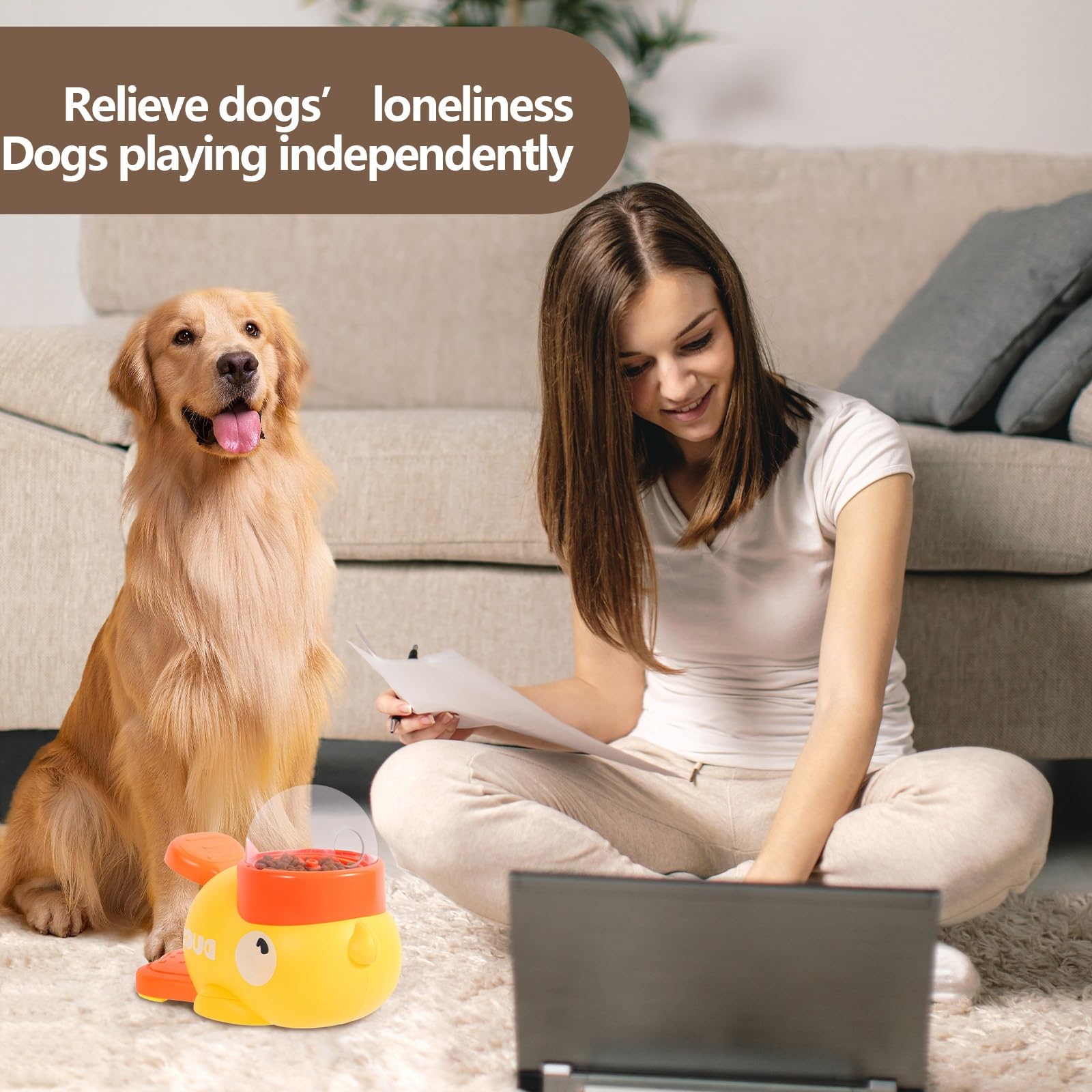 YoPoll Interactive Treat Dispenser DogToys Slow Feeder