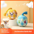 Plush Rattle Ball Toy with Cotton Rope Tail