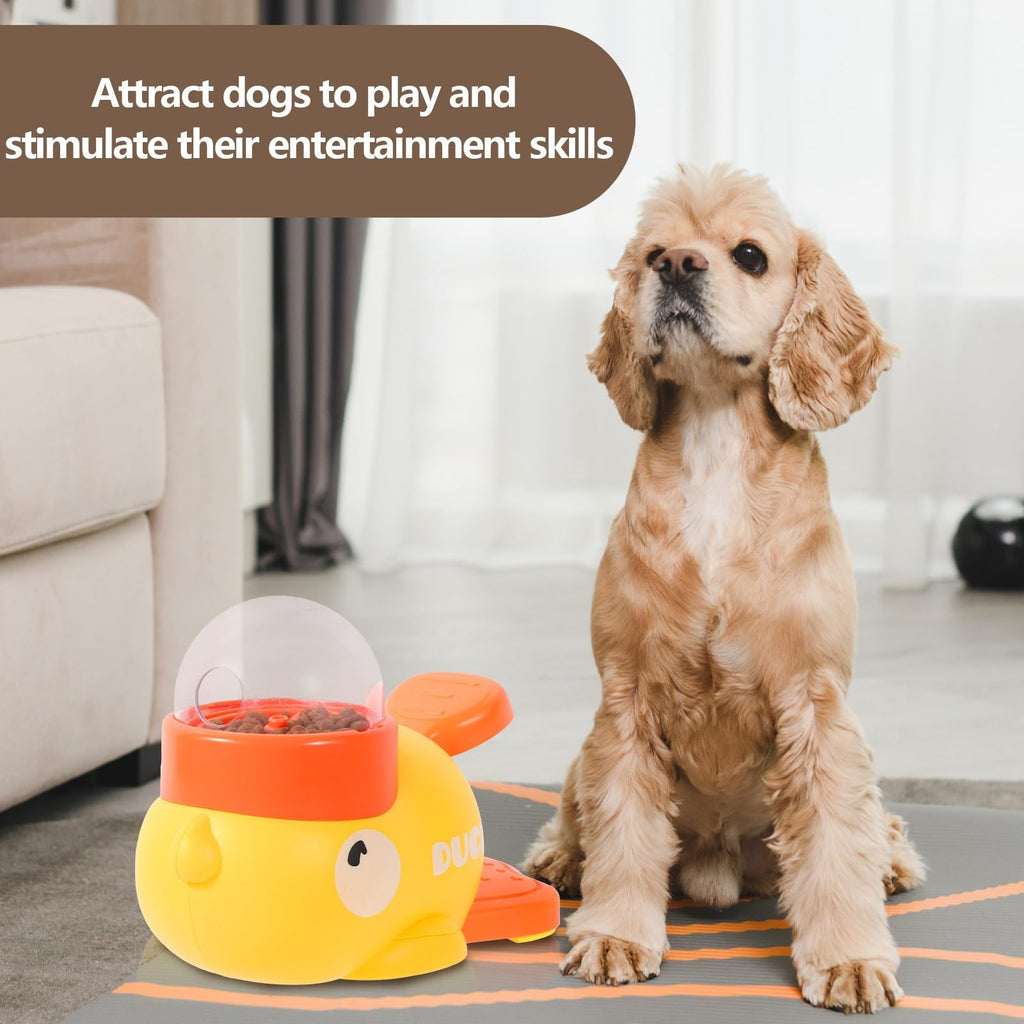 Duck-Shaped Slow-Feed Puzzle Dispenser for Dogs