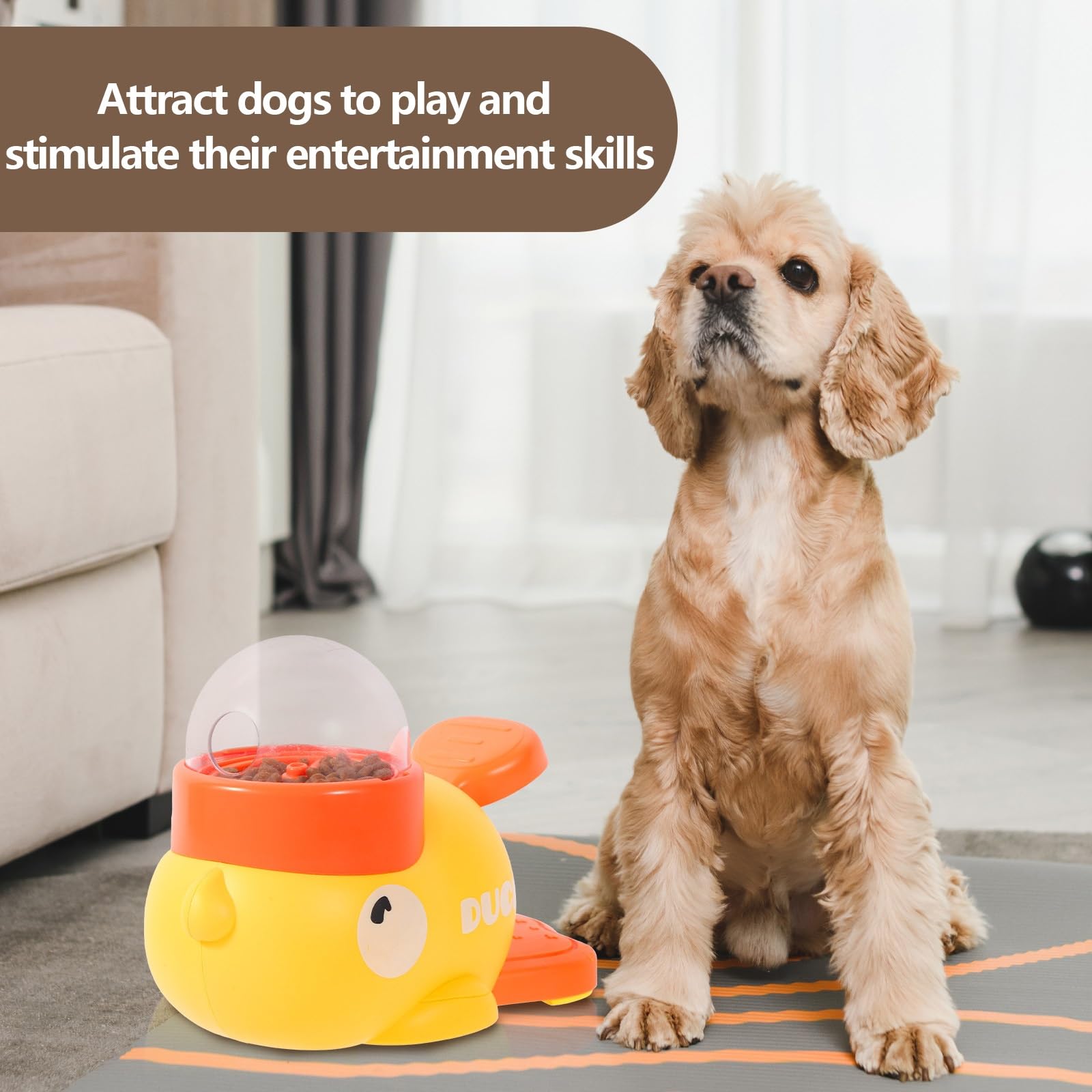 Duck-Shaped Slow-Feed Puzzle Dispenser for Dogs
